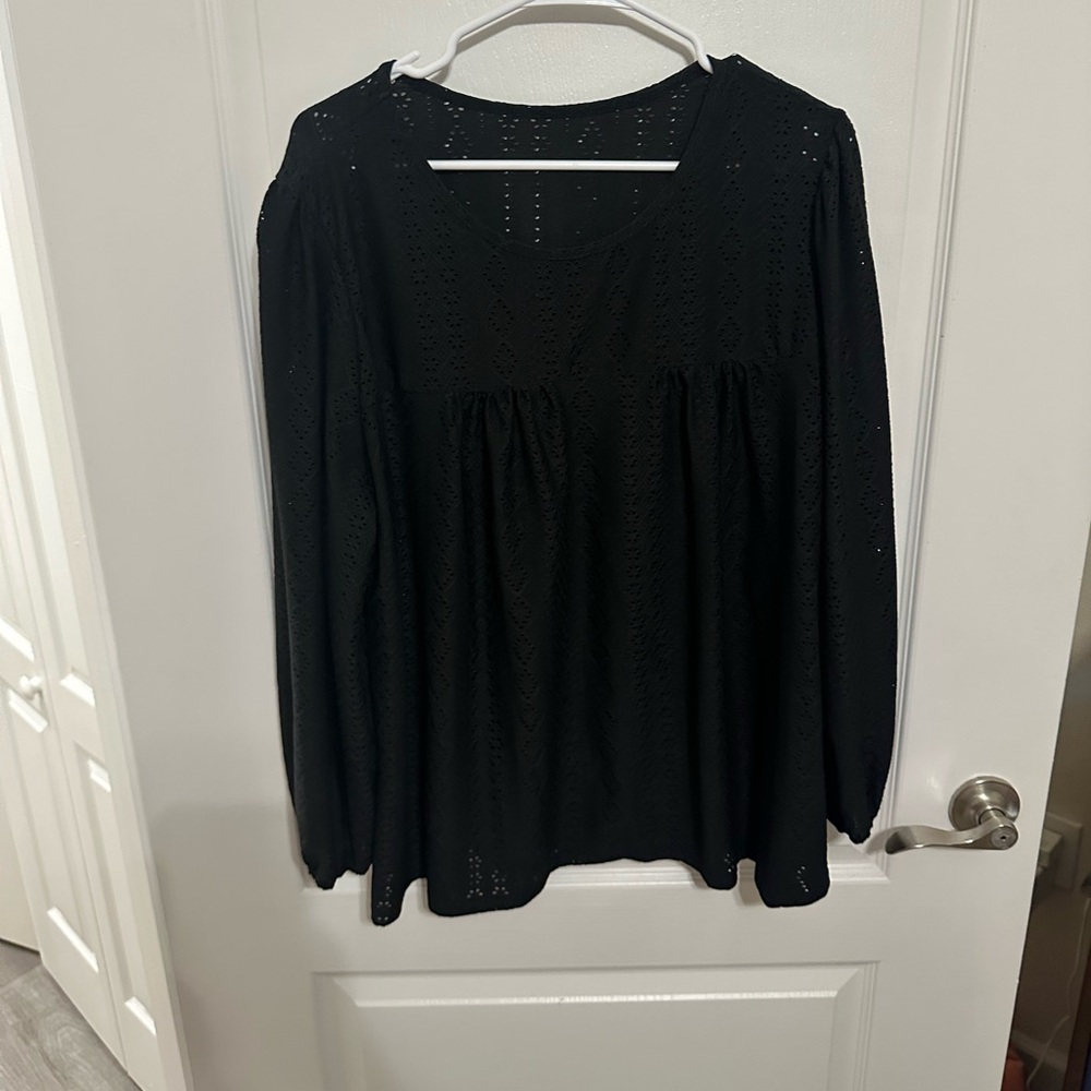 Shein black lace top